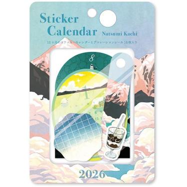 2026年1月始まりカレンダー 壁掛け ステッカー カチナツミ