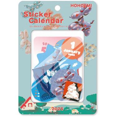 2026年1月始まりカレンダー 壁掛け ステッカー HOHOEMI