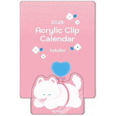 2026年1月始まりカレンダー 卓上 アクリルクリップ tutuko