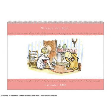 2026年1月始まりカレンダー 壁掛け クラシック くまのプーさん