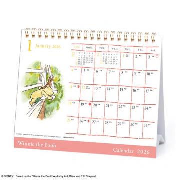 2026年1月始まりカレンダー 卓上 クラシック くまのプーさん
