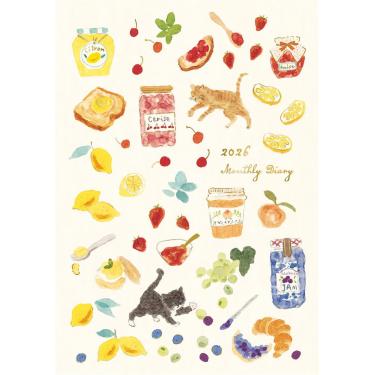 2025年10月始まり手帳 月間 A6 いわぶちさちこ ジャム