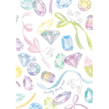 2025年10月始まり手帳 月間 A6 いわぶちさちこ 宝石