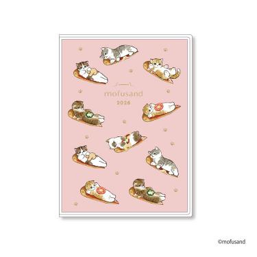 2025年12月始まり手帳 月間 A6 mofusand ピザにゃん