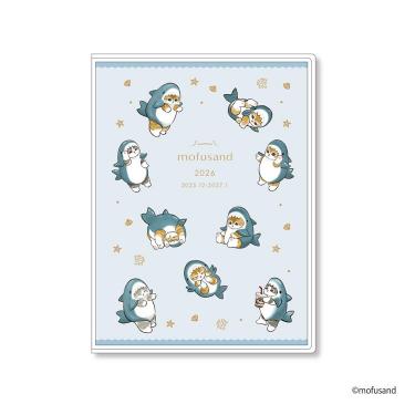 2025年12月始まり手帳 週間ブロック B6 mofusand サメにゃん