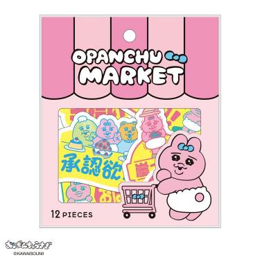 フレークシール おぱんちゅうさぎ 販促シール風