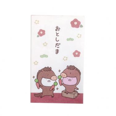 年賀ポチ袋 おとしだま うさまる1  3枚入り【ロフト限定】