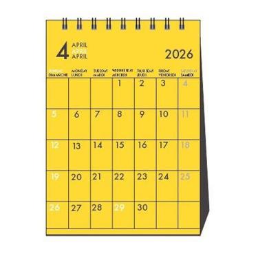 2026年4月始まりカレンダー 卓上 A6 縦 DAY STATION カラー