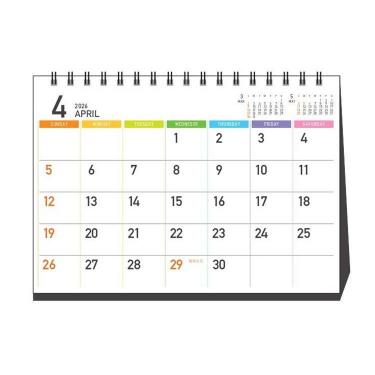 2026年4月始まりカレンダー 卓上 B6 DAY STATION カラー