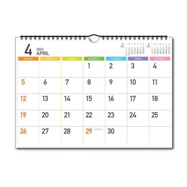 2026年4月始まりカレンダー 壁掛け A4 DAY STATION カラー