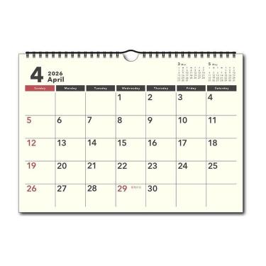 2026年4月始まりカレンダー 壁掛け A3 DAY STATION ベーシック