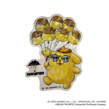 ステッカー　モルガ×サンリオキャラクターズ　０４　ポムポムプリン