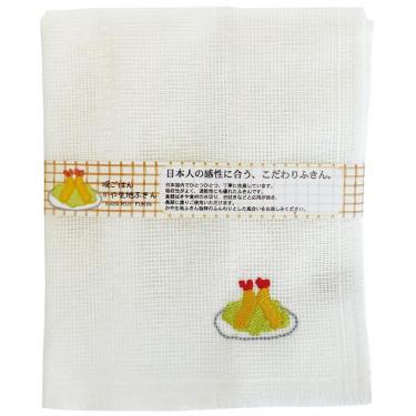 かや生地ふきん晩ごはん 30×30cm エビフライ