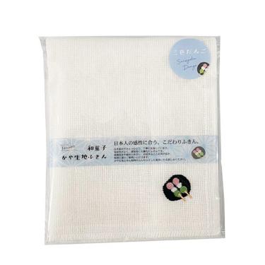 かや生地ふきん 和菓子 30×30cm 三色だんご