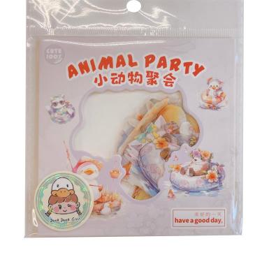 フレークシール 動物 水遊び