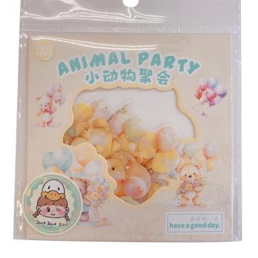 フレークシール 動物 ピクニック(ピクニック): ステーショナリー