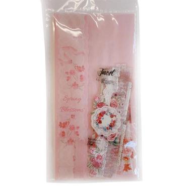 フレークシール フラワー ピンク