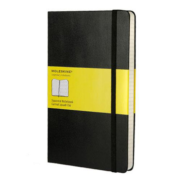 クラシックノートブック ハードカバー スクエアード/方眼 ラージ ブラック