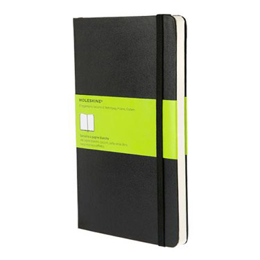 クラシックノートブック ハードカバー プレーン/無地 ラージ ブラック