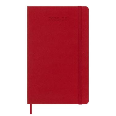 2025年7月始まり 週間レフト ラージ 18ヶ月ダイアリー モレスキン ハードカバー レッド