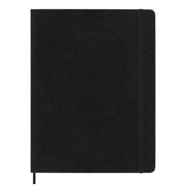 2025年7月始まり 週間レフト XL 18ヶ月ダイアリー モレスキン ソフトカバー ブラック