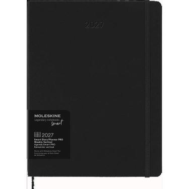 2027年1月始まり手帳 週間バーチカル XLサイズ ハードカバー モレスキン ブラック