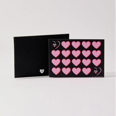 MNH ポストカードセット ブラックハート