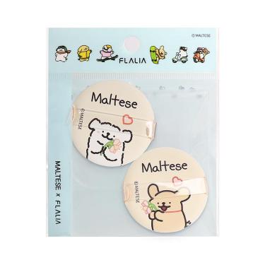 クッションファンデパフ 2個入 モルチーズ&レトリバー（ケース付き）