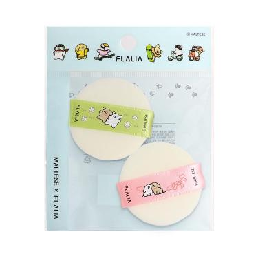 パウダーパフ 2個入 モルチーズ&レトリバー（ケース付き）