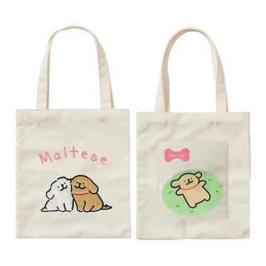 エコバッグ モルチーズ&レトリバー ピンク