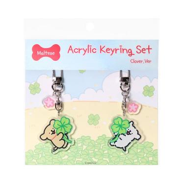 アクリルキーリング2個セット モルチーズ クローバー