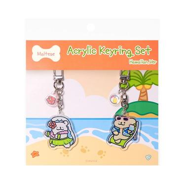 アクリルキーリング2個セット モルチーズ ハワイアン